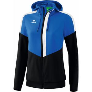 1032013-jacka-med-huva-for-kvinnor-erima-tracktop-squad-kungablatt-svart-vit