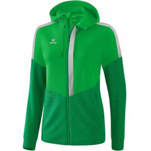 1032063-jacka-med-huva-for-kvinnor-erima-training-ljusgron-morkgron-silver