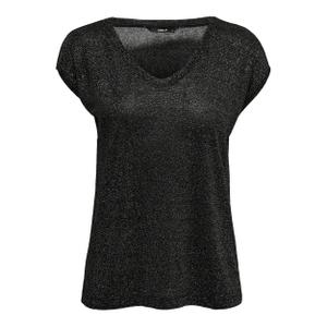 15136069-2500405-t-shirt-for-kvinnor-only-silvery-manches-courtes-col-v-lurex-svart
