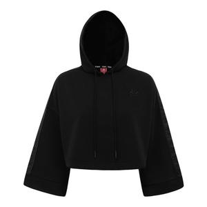 3030ci0-005-sweatshirt-med-huva-for-kvinnor-kappa-authentic-allas-svart