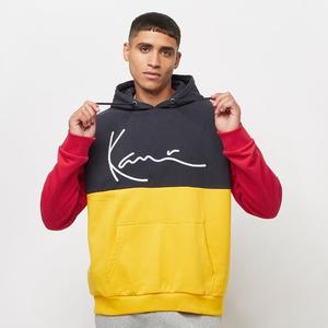 6093650-un-sweatshirt-med-huva-karl-kani-small-signature-block-teddy-gul-bla-marinbla-rod