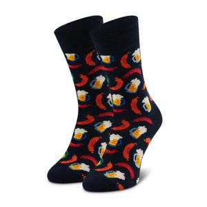 bas01-6500-hoga-strumpor-happy-socks-beer-and-sausage-svart-rod