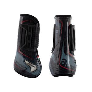 ac650-black-red-tryckta-benlindor-for-hastar-stangning-acavallo-opera-e-click-svart-rod-storlek-2