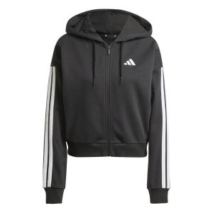 je0052-huvtroja-med-hel-dragkedja-for-kvinnor-adidas-essentials-3-stripes-svart-vit