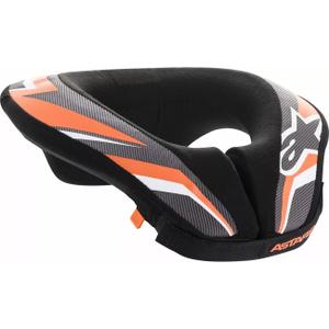6741018-148-lxl-motorcykelhalsband-for-barn-alpinestars-sequence-svart-orange