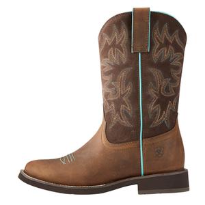 10021457-westernboots-i-lader-for-kvinnor-ariat-delilah-round-toe-brunt-med-tryck