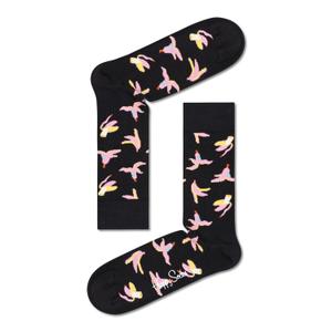 bbs01-9300-strumpor-happy-socks-ribbed-embroidery-banana-break-svart