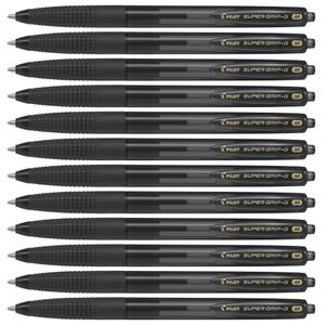 041197-forpackning-med-12-kulspetspennor-bic-pilot-super-g-svart-tu