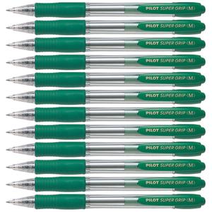 041200-forpackning-med-12-kulspetspennor-bic-pilot-super-grip-gron-tu