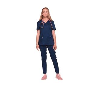 chwwe610-navy-hjarta-t-shirt-for-kvinnor-cherokee-marinbla