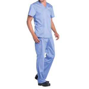 chwwe670-cielblue-t-shirt-med-v-ringning-cherokee-bla-himmel