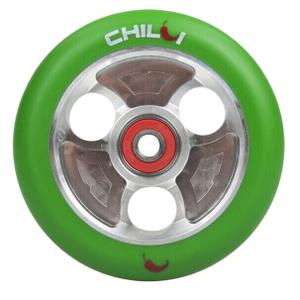 ch-wh1263-skoterhjul-i-gummi-med-nav-i-aluminium-chilli-gron-100-mm