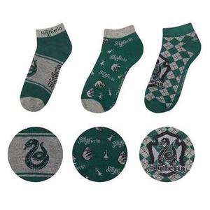hpe60663-strumpor-cinereplicas-harry-potter-slytherin-x3-gron-gra-svart-35-45