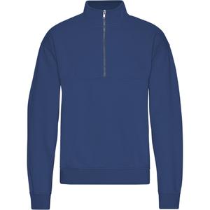 cs1014-marineblue-sweatshirt-med-1-4-dragkedja-colorful-standard-organic-marine-blue-marinbla
