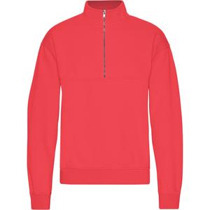 cs1014-redtangerine-sweatshirt-med-1-4-dragkedja-colorful-standard-organic-red-tangerine-rod-mandarin
