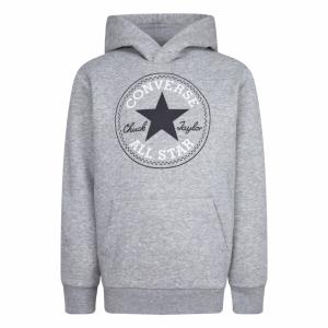 9cc858-042-sweatshirt-med-huva-for-barn-converse-fleece-ctp-core-po-morkgra-ljung