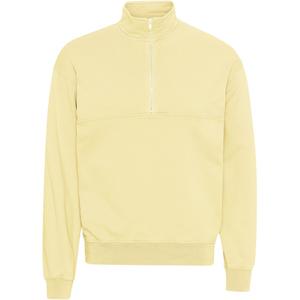 cs1014-softyellow-sweatshirt-med-1-4-dragkedja-colorful-standard-organic-soft-yellow-mjukt-gul