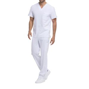 dke645-white-t-shirt-med-v-ringning-dickies-medical-vit