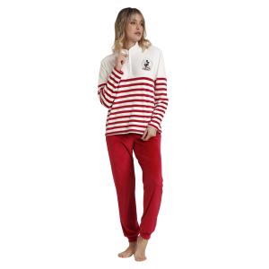 62664-0-000301-randig-langarmad-pyjamas-dam-disney-king-mickey-vit-rod