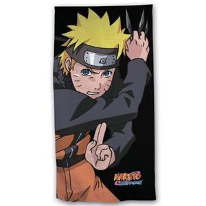 8436580111034-strandhandduk-i-bomull-educa-borras-naruto-shippuden-svart-gul-140x70-cm