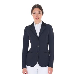 et06001-navyblazer-19-3923-kvinnors-tavlingsjacka-med-tre-knappar-equestro-marinbla-kavaj