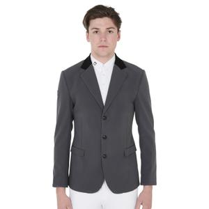 et06101-grey-black-tavlingsjacka-equestro-elegance-gra-svart