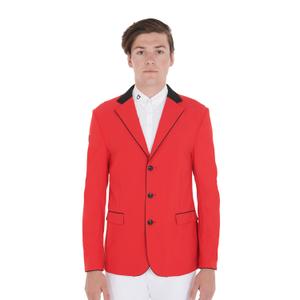 et06101-red-black-tavlingjacka-med-tre-knappar-equestro-rod-svart