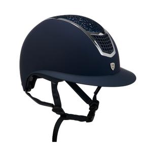 etu00008-navy-silver-ridhjalm-med-bred-skarm-equestro-eclipse-stone-mat-rowel-fitting-marinbla-silber