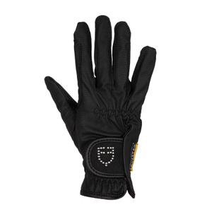 etw03001-black-handskar-d-equitation-avec-logo-paillete-femme-equestro-d-svart