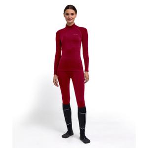 33136-8117-langarmad-t-shirt-med-polokrage-for-damer-falke-maximum-warm-merlot