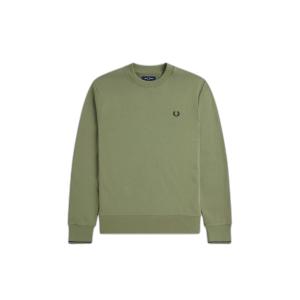 fpm7535-x88-sweatshirt-med-rund-halsringning-fred-perry-olivmint