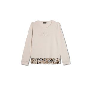 s25wsls4-zan103-sweatshirt-med-blus-for-kvinnor-freddy-white-sand-zebra-animalier