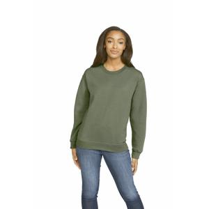 gisf000-militarygreen-sweatshirt-med-rund-halsringning-gildan-midweight-softstyle-militargron
