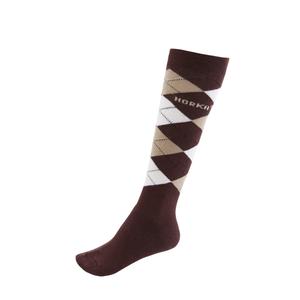 145450-207-strumpor-horka-check-morkbrun-beige