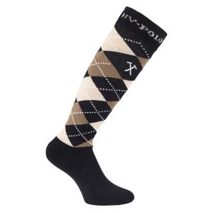0205093013-9581-ridstrumpor-for-kvinnor-hv-polo-argyle-svart-taupe-creme