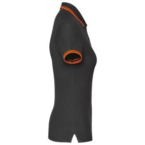 k273-darkgrey-orange-randig-polotroja-for-kvinnor-kariban-morkgra-orange