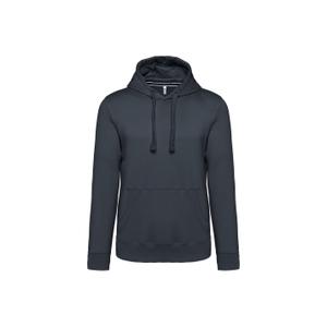 k489-darkgrey-sweatshirt-med-huva-kariban-morkgra