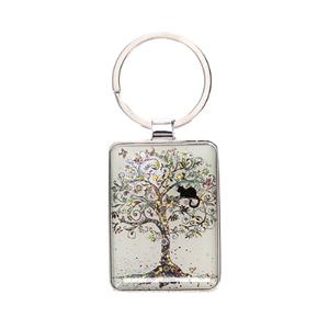 pcr34h10-rektangel-nyckelring-kiub-bug-art-chat-arbre-de-vie-vit-tu