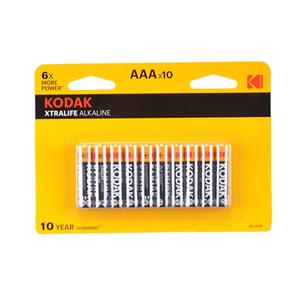 504652-batterier-kodak-lr03-aaa-xtralife-alkaline-x10-svart-1-5-v