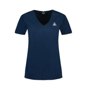 2510063-v-ringad-t-shirt-for-kvinnor-le-coq-sportif-essentiel-n-1-segerbla