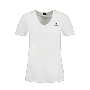 2510064-v-ringad-t-shirt-for-kvinnor-le-coq-sportif-essentiel-n-1-ny-optisk-vit