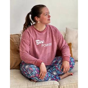 sweatepo-sweatshirt-for-kvinnor-les-poulettes-fitness-eponge-girl-power-rosentra