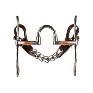mo00859-mors-western-snaffle-for-hast-med-kopparoverdragna-sidostycken-och-korta-grenar-med-gravyr-metalab-bf-silver-13-cm