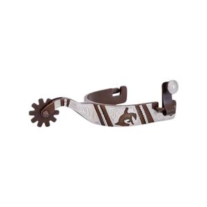 sr00268-sporrar-for-hast-med-gravyr-och-monster-for-damer-metalab-fg-reining-brun-beige-tu