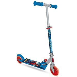 663064-2-hjulig-hopfallbar-sparkcykel-i-aluminium-for-barn-mondo-spiderman-bla-multikulor-20x66x20-cm