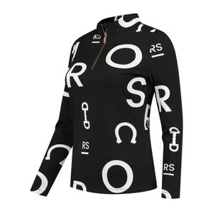 1584-001-langarmad-ridtroja-for-damer-mrs-ros-jet-set-logo-svart-vit