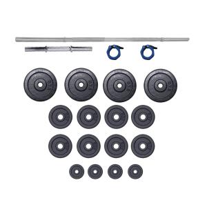 sethalt50-stang-for-traning-hantlar-50-kg-o-fitness-fitlife-svart-bla-155-cm-28-mm