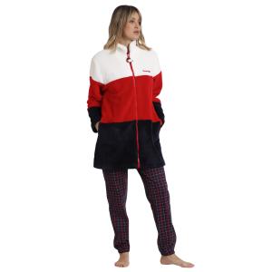 67119-0-000306-varm-badrock-med-langa-armar-for-kvinnor-peanuts-cold-snoopy-rod-vit-bla