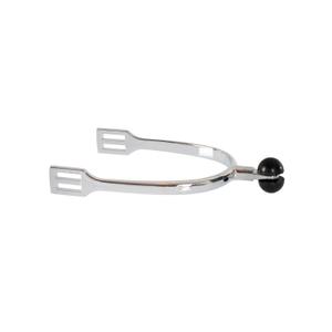 sr00035-kromade-sporrar-for-hast-med-gummikula-och-nylonremmar-pro-light-silver-svart-25-mm