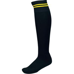 pa015-black-sportyyellow-randiga-sportstrumpor-proact-svart-gul